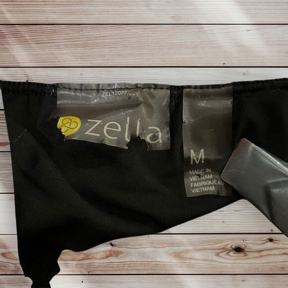 Zella‎ Lined Athletic Shorts Black Running Gym Activewear Drawstring Logo Medium - Picture 5 of 7